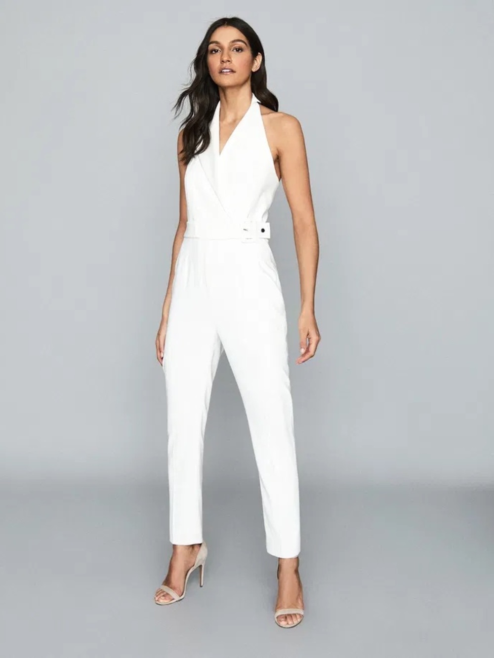 Reiss Belinda Tux Halterneck Jumpsuit msrp$425NWT